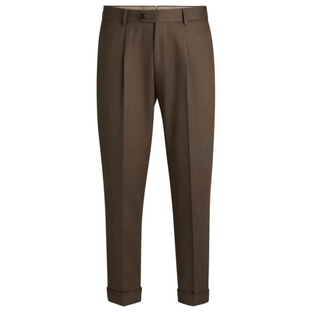 Relaxed-fit trousers in patterned virgin wool