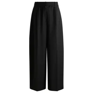 Relaxed-fit trousers in virgin wool