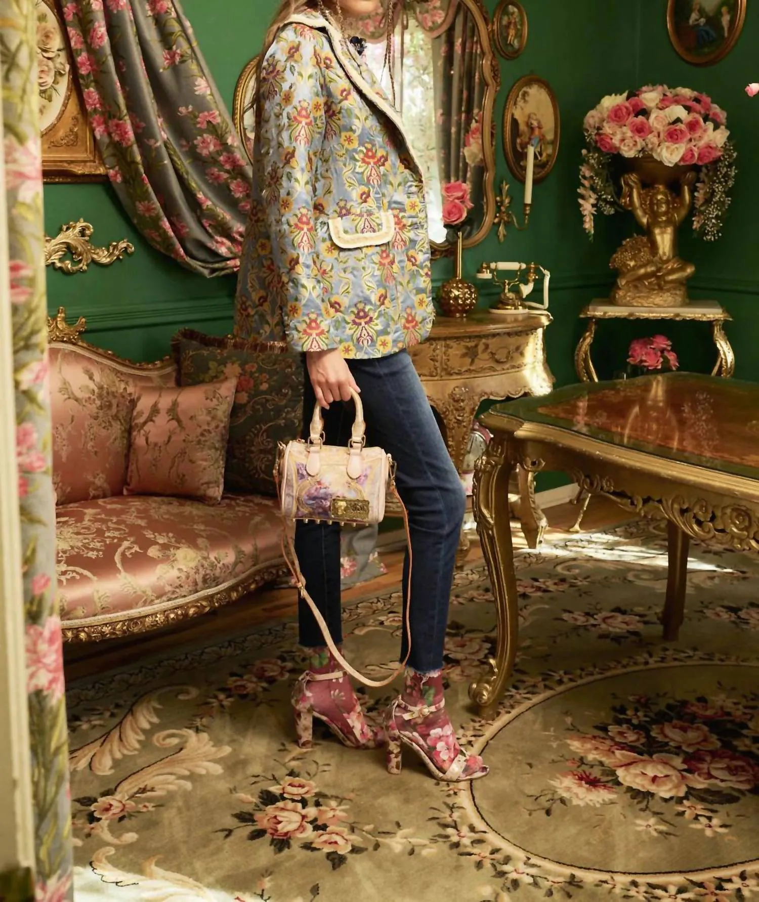 Renaissance Jacquard Jacket In Floral Jacquard