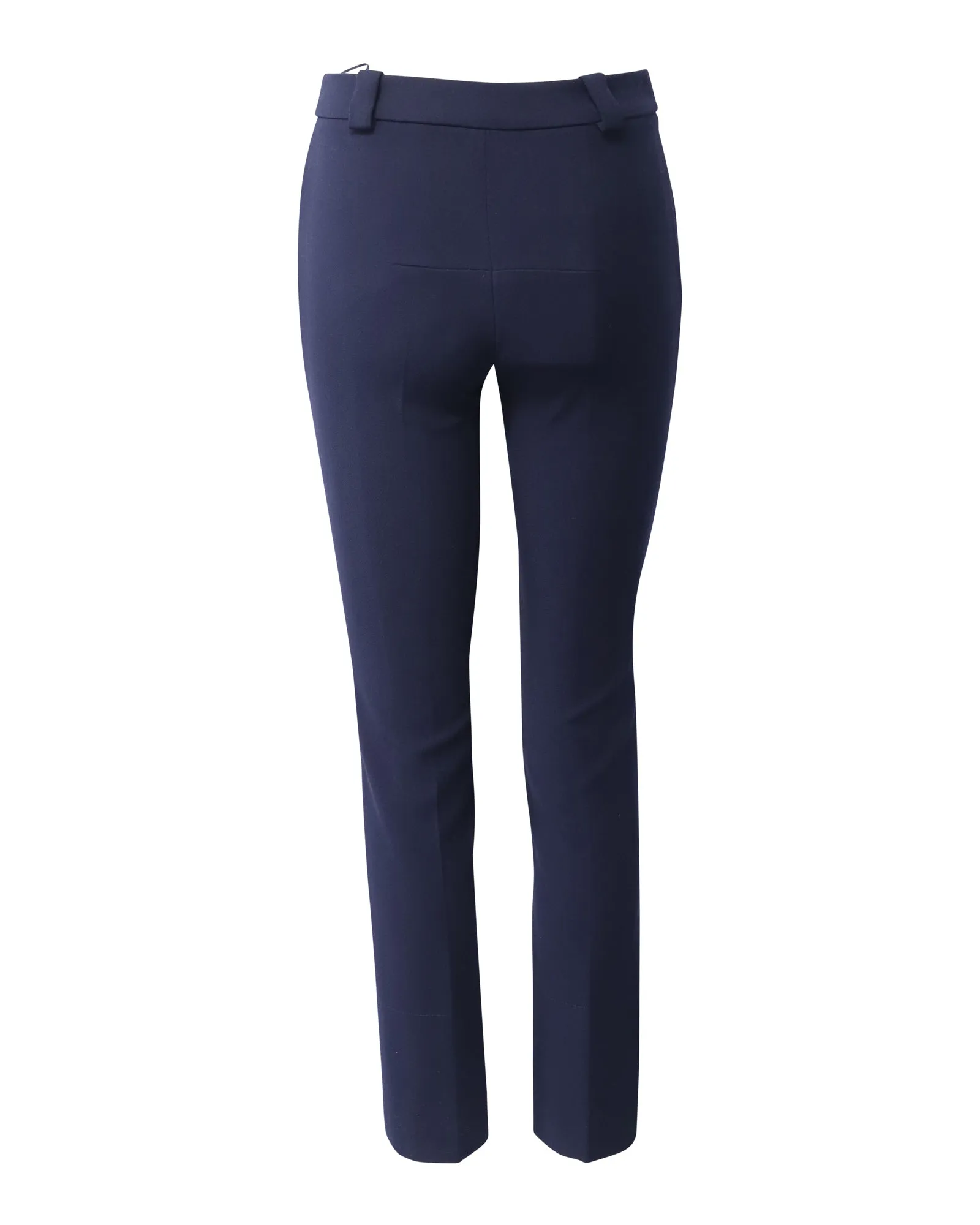 Roland Mouret Holway Slim Trousers in Navy Blue Polyester