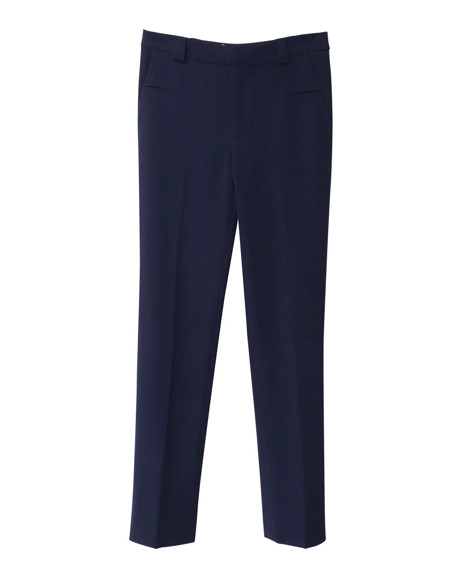Roland Mouret Holway Slim Trousers in Navy Blue Polyester