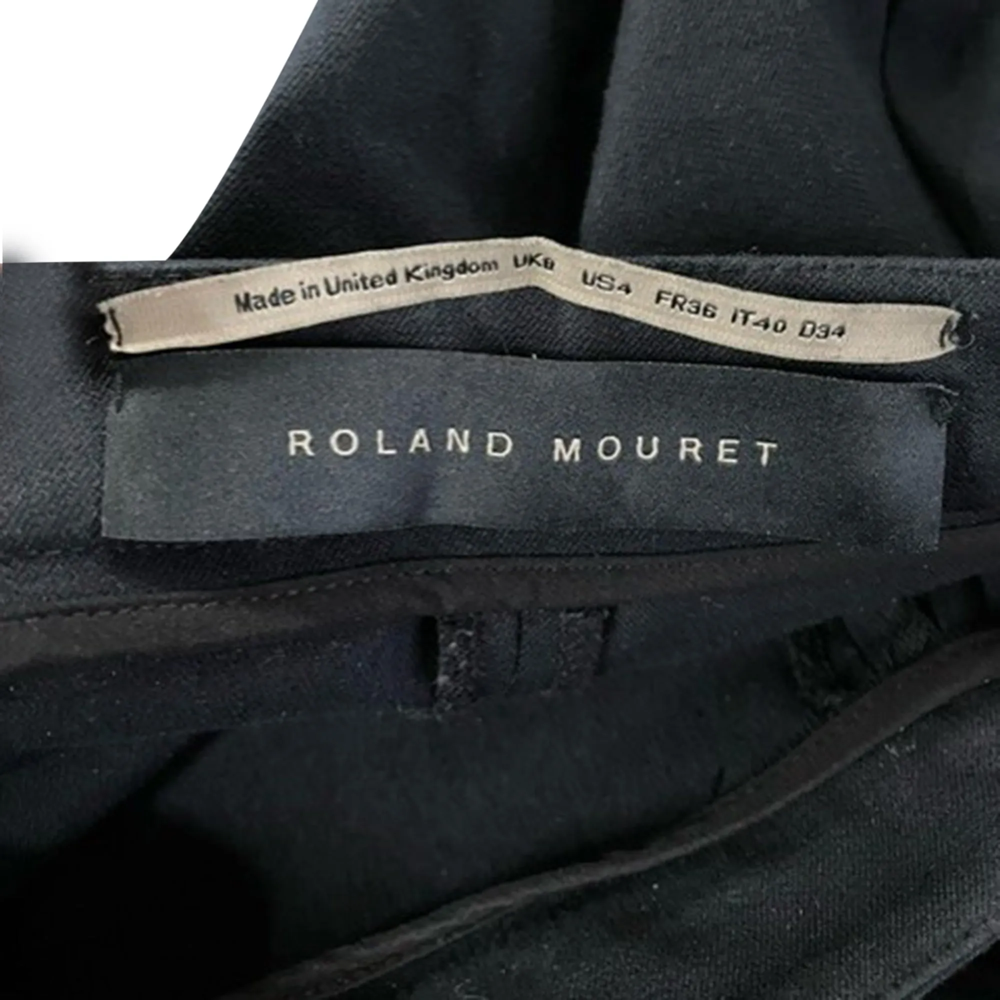 Roland Mouret Trousers in Black Cotton