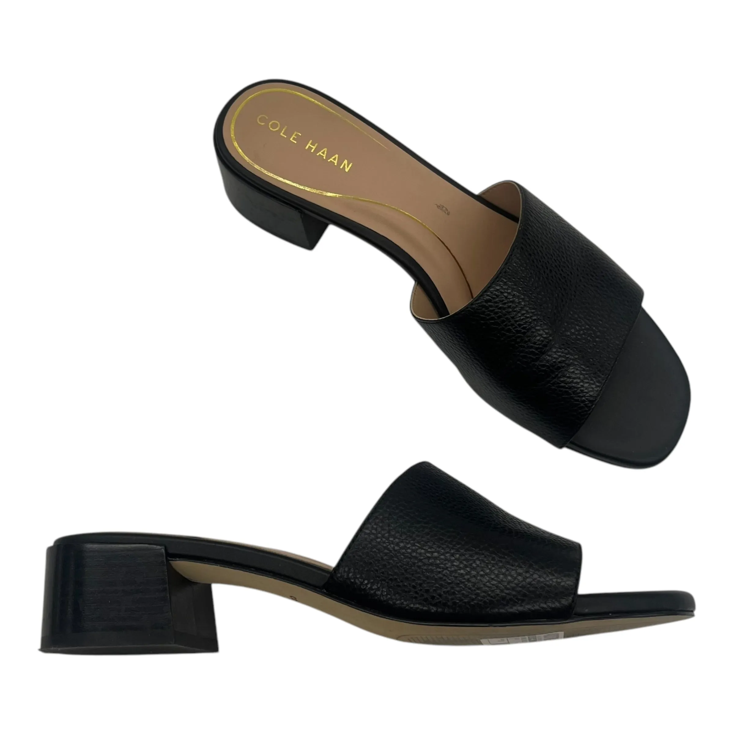Sandals Heels Block By Cole-Haan In Black, Size:10 cole haan