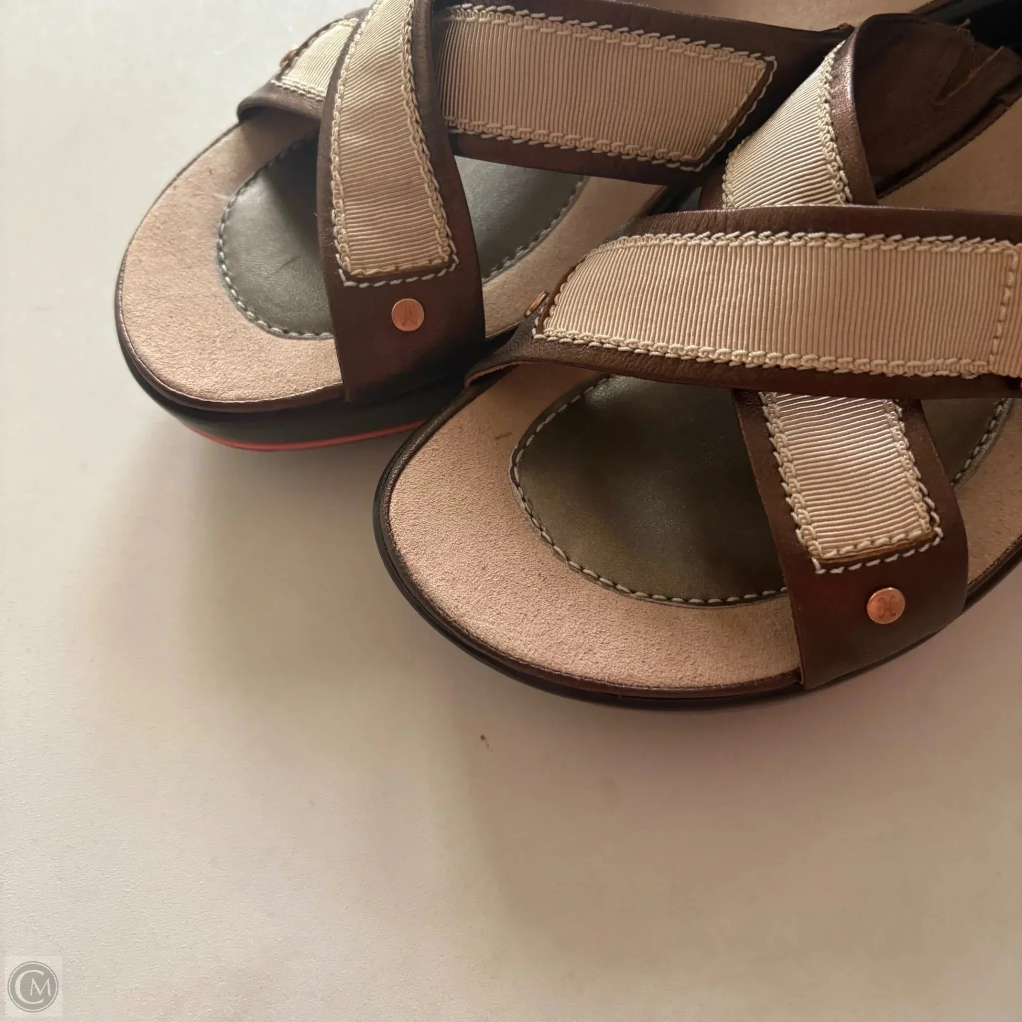 Sandals Heels Block By Cole-haan In Brown, Size: 10.5 cole haan
