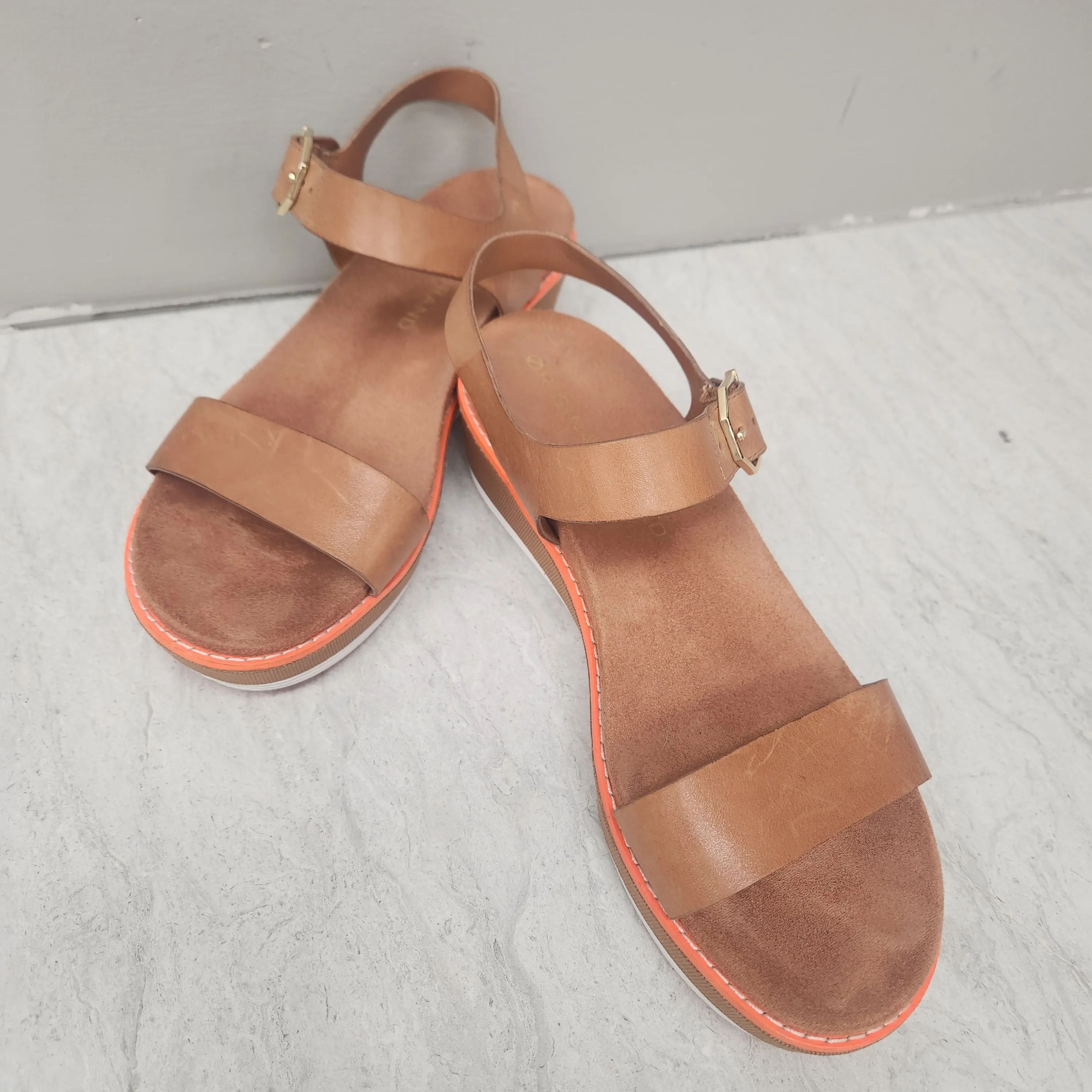 Sandals Heels Wedge By Cole-haan In Brown, Size: 7.5 cole haan