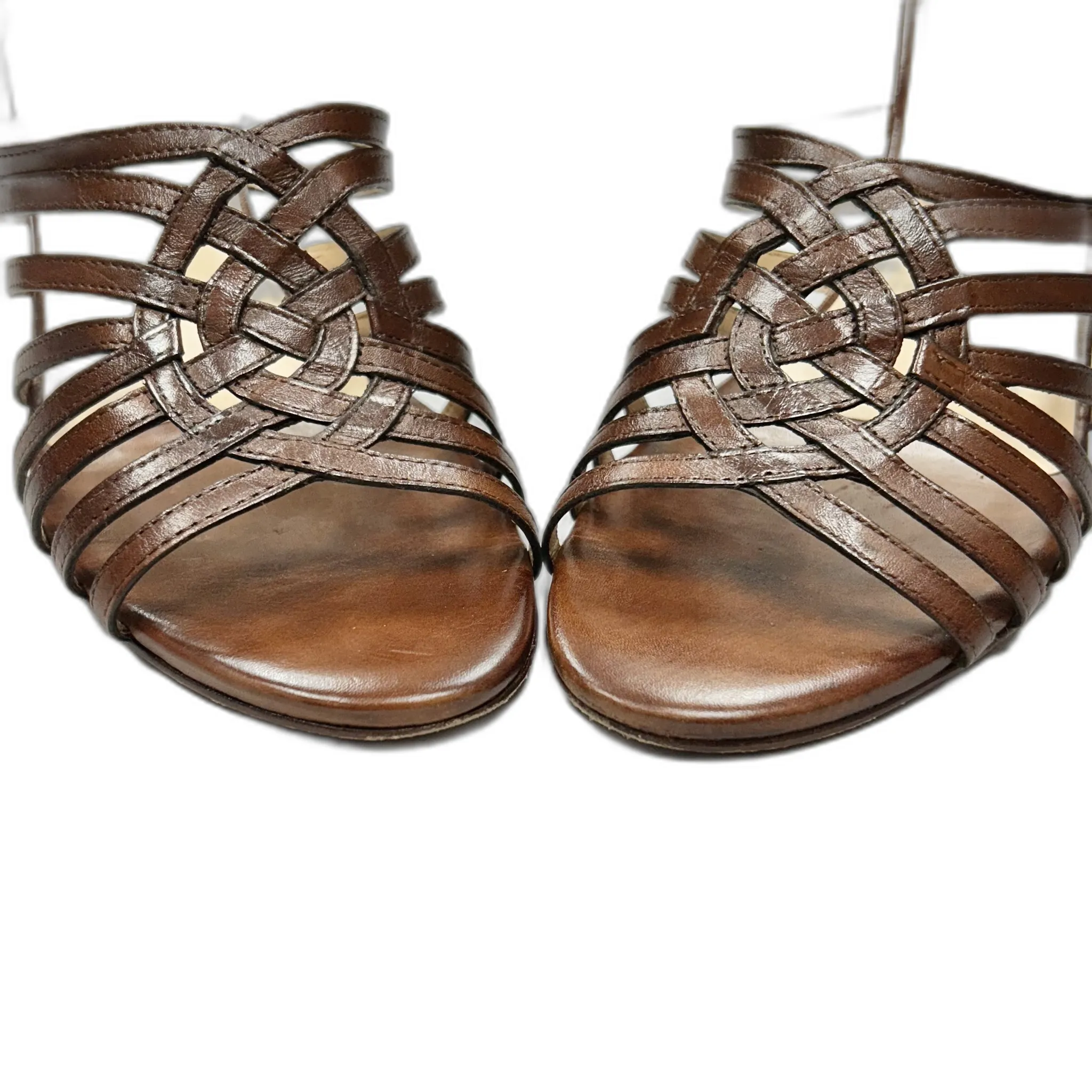 Sandals Heels Wedge By Cole-haan In Brown, Size: 9.5 cole haan