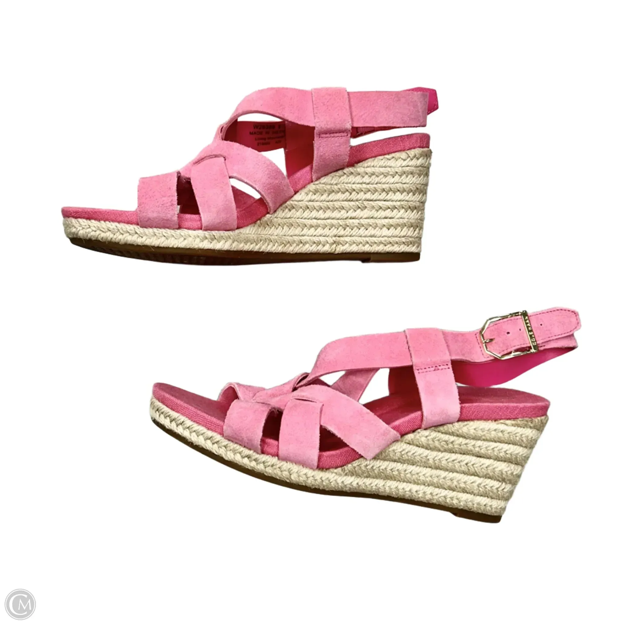 Sandals Heels Wedge By Cole-haan In Pink, Size: 6.5 cole haan