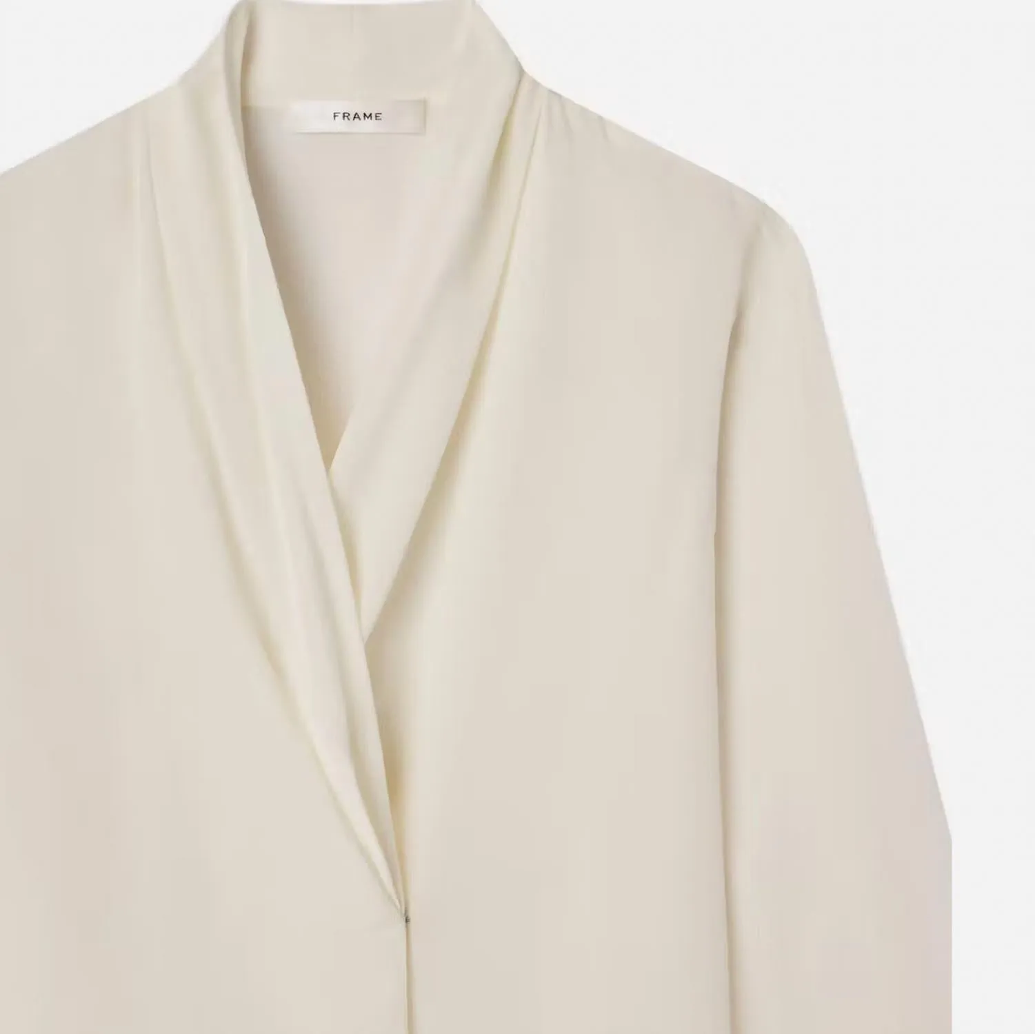 Shawl Collar Blouse In Cream