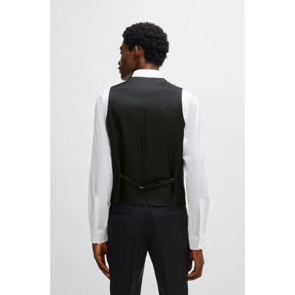 Single-breasted waistcoat in virgin-wool serge
