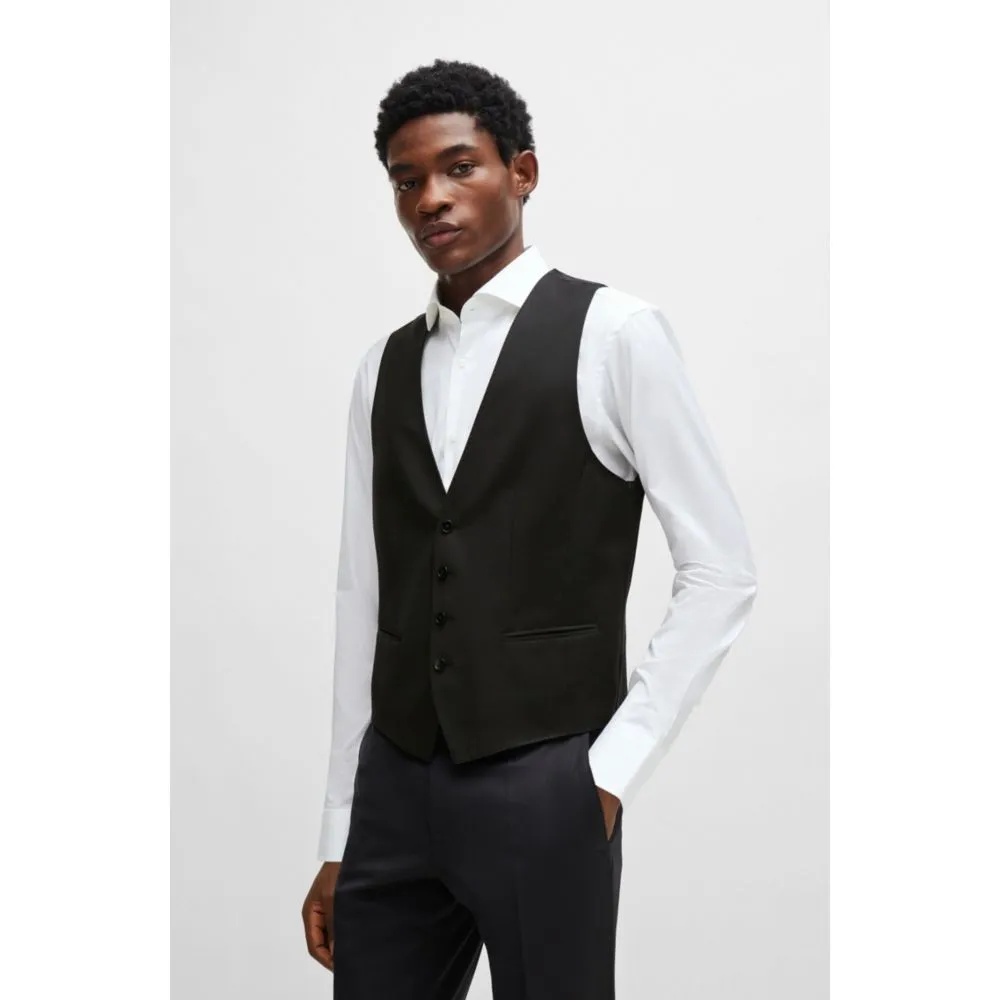 Single-breasted waistcoat in virgin-wool serge