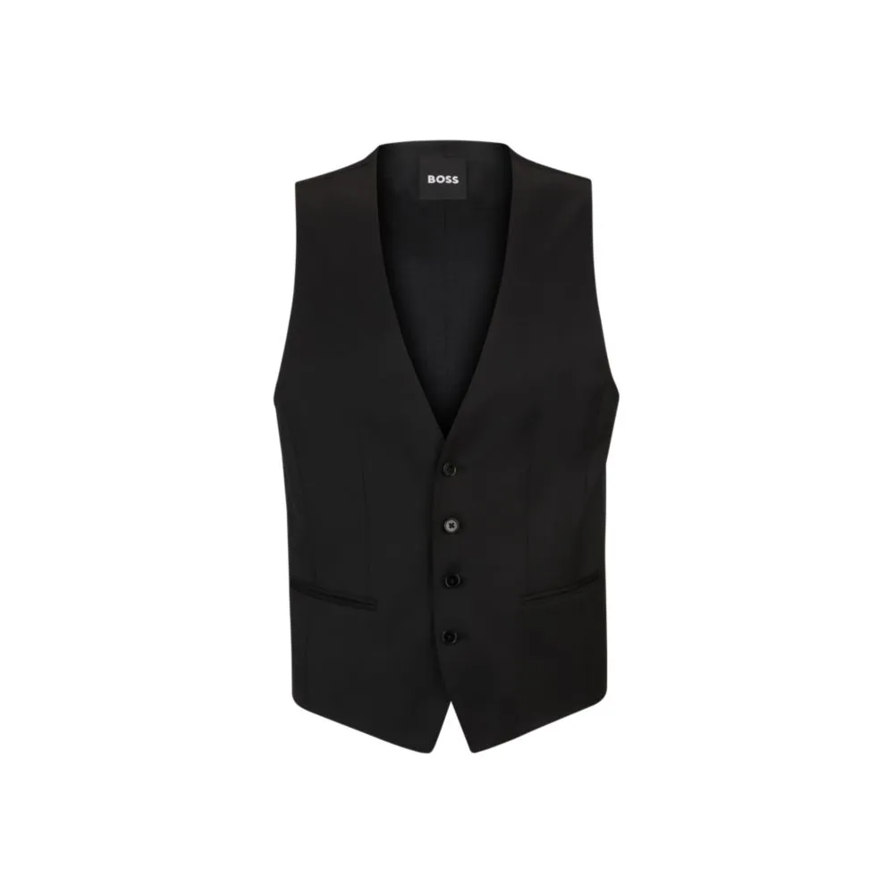 Single-breasted waistcoat in virgin-wool serge
