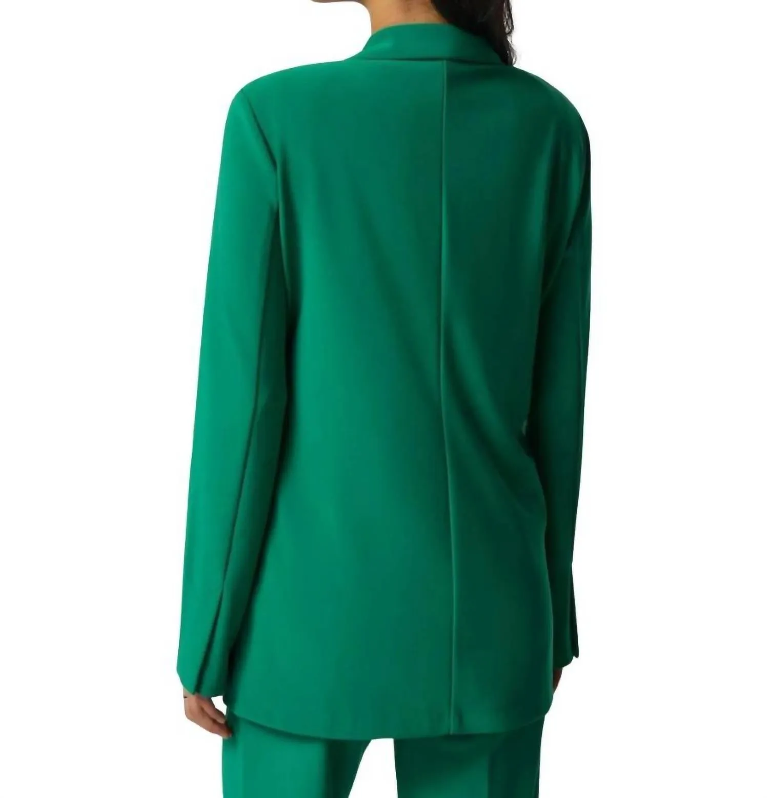 Single Button Blazer In Green