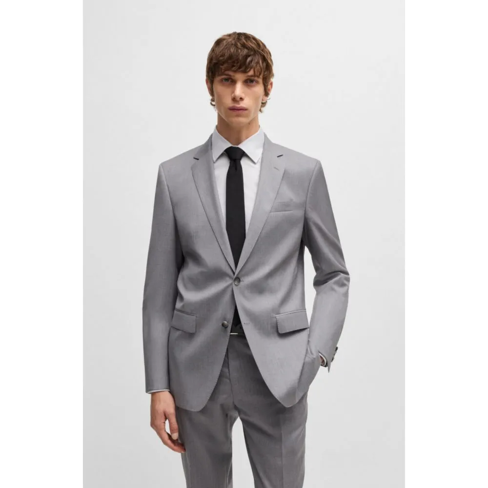 Slim-fit suit in performance wool serge