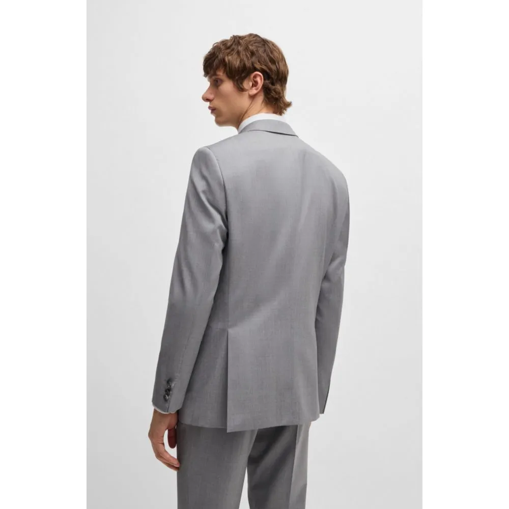 Slim-fit suit in performance wool serge