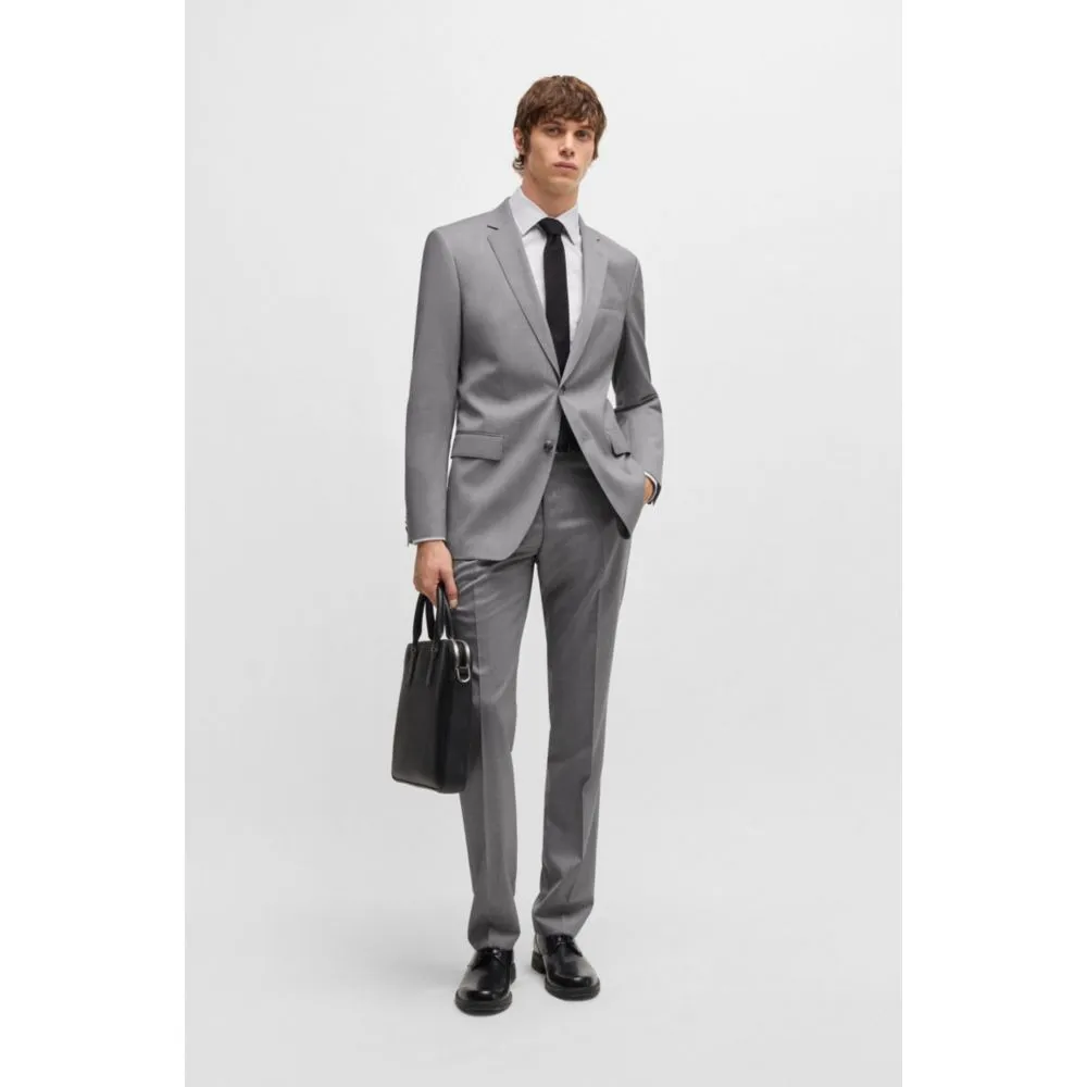 Slim-fit suit in performance wool serge