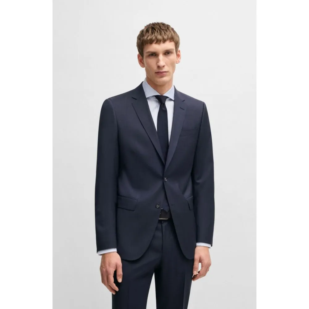 Slim-fit suit in virgin wool
