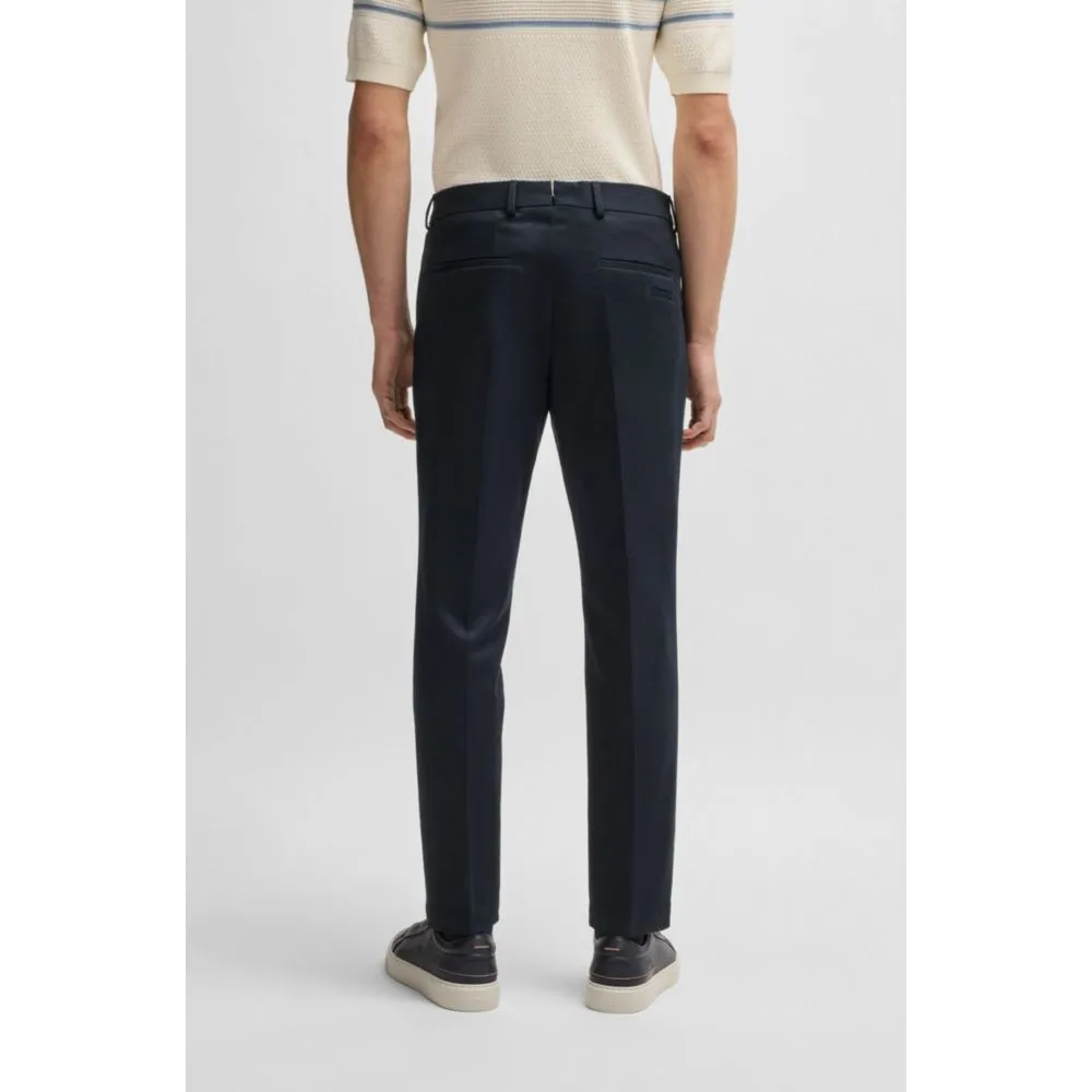 Slim-fit trousers in cotton, cashmere and stretch