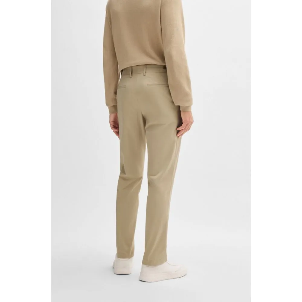 Slim-fit trousers in washable stretch cotton