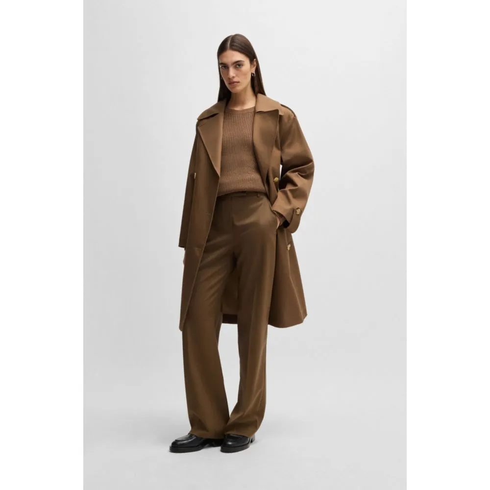 Straight-leg trousers in wool