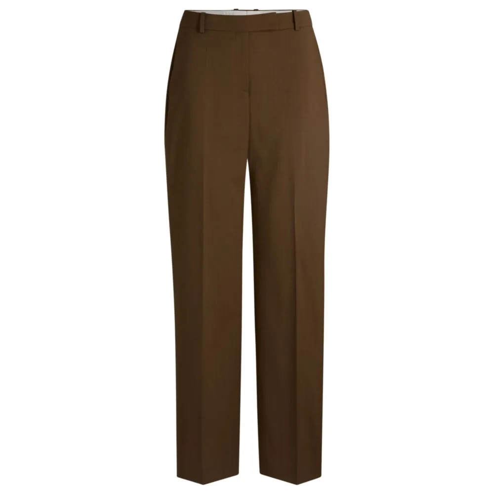 Straight-leg trousers in wool