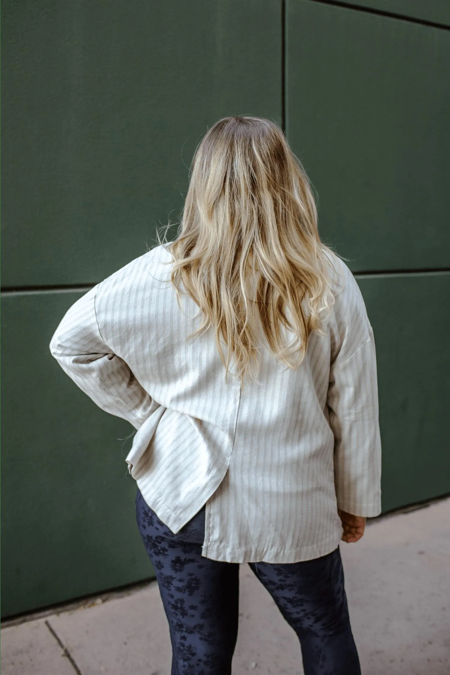 Stripes Blazer In Ivory