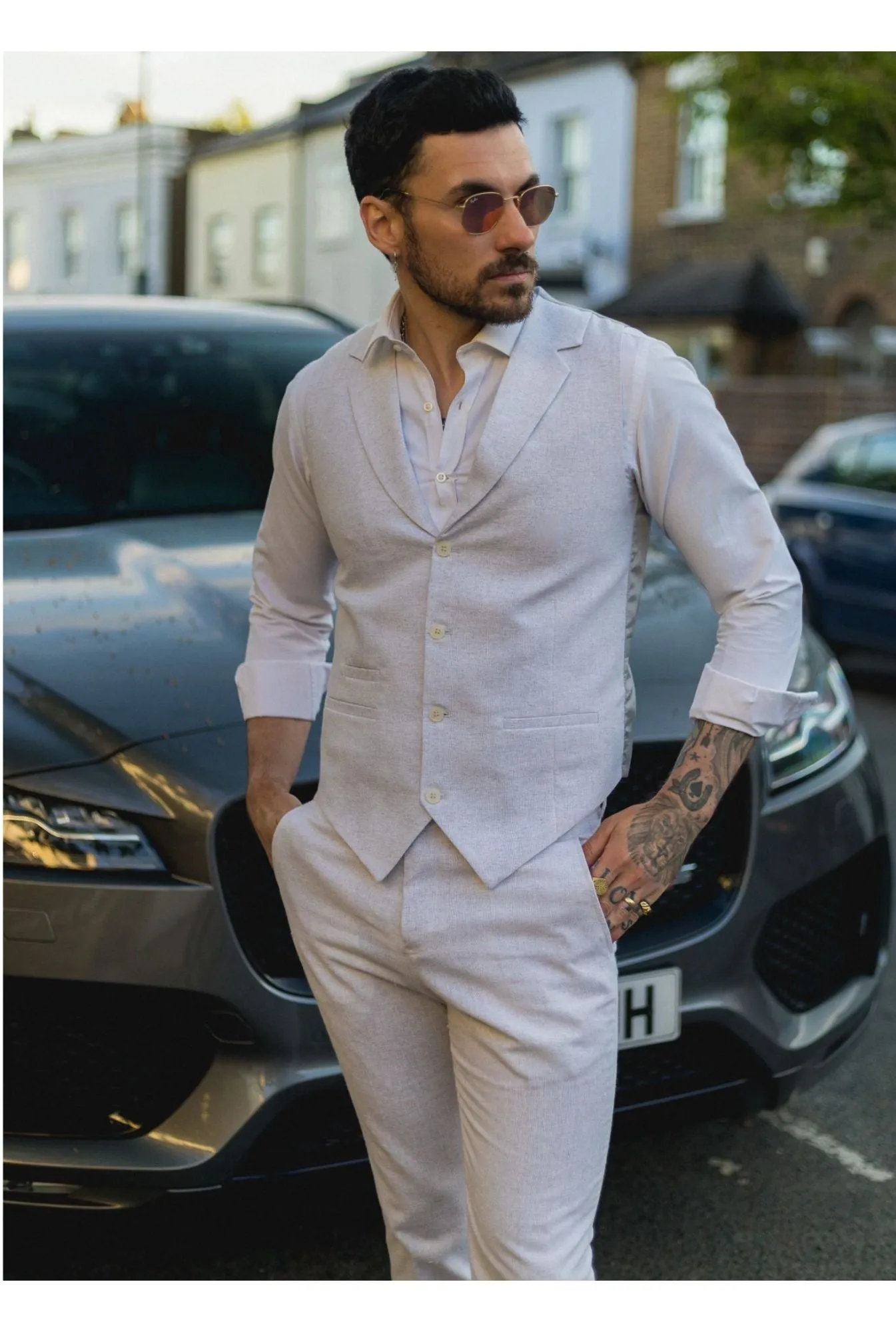 Summer Suit Waistcoat Trousers Wedding