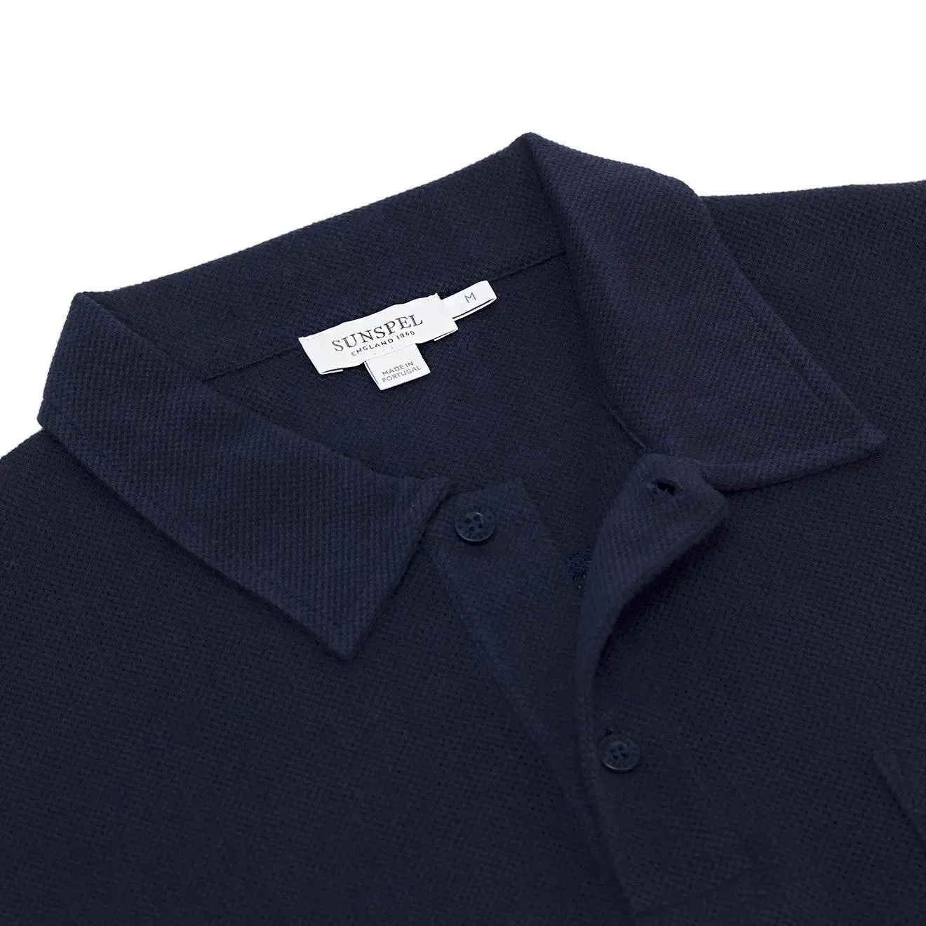 Sunspel Riviera S/S Polo Shirt Navy