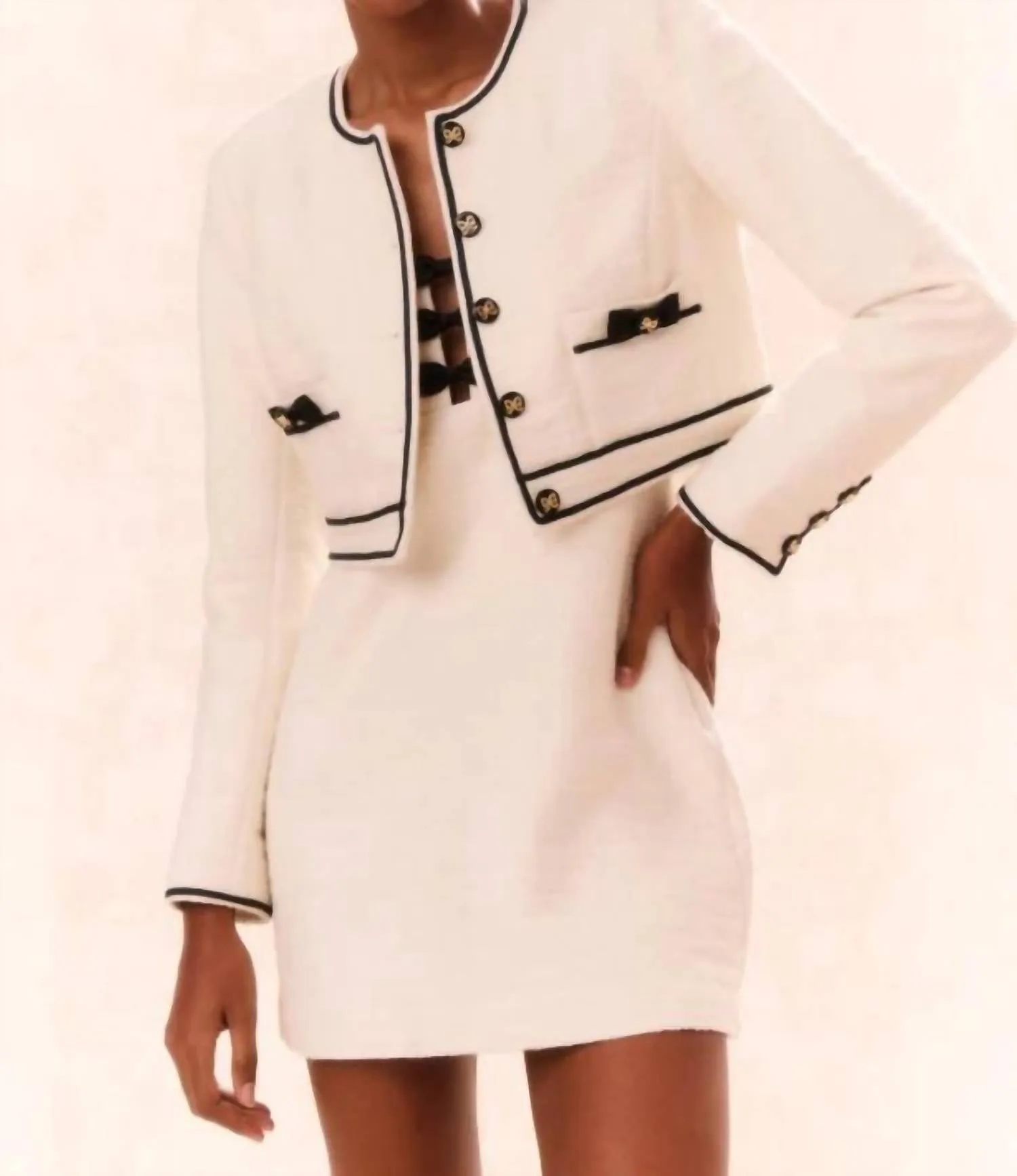 Talika Jacket In Cream Black