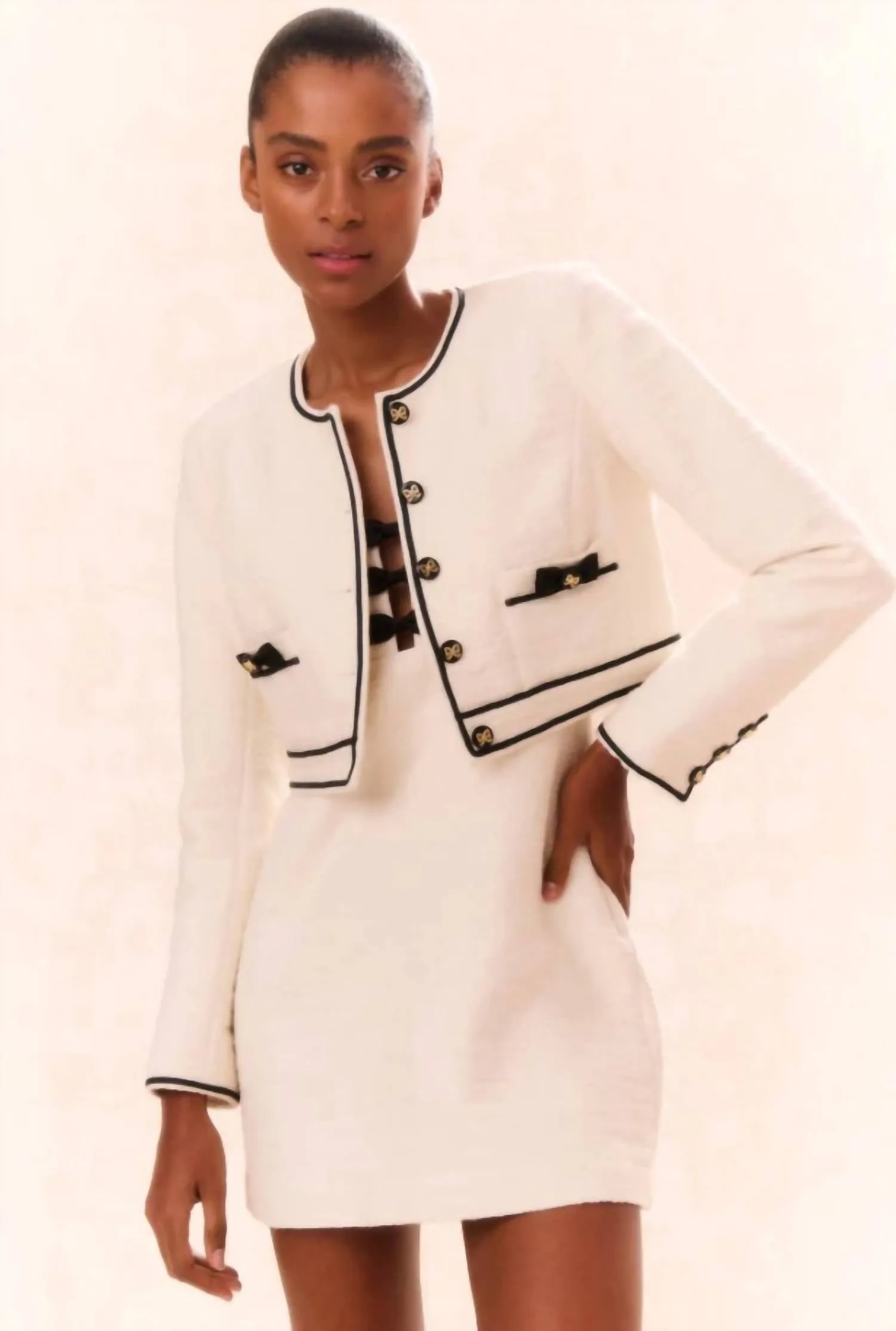 Talika Jacket In Cream Black