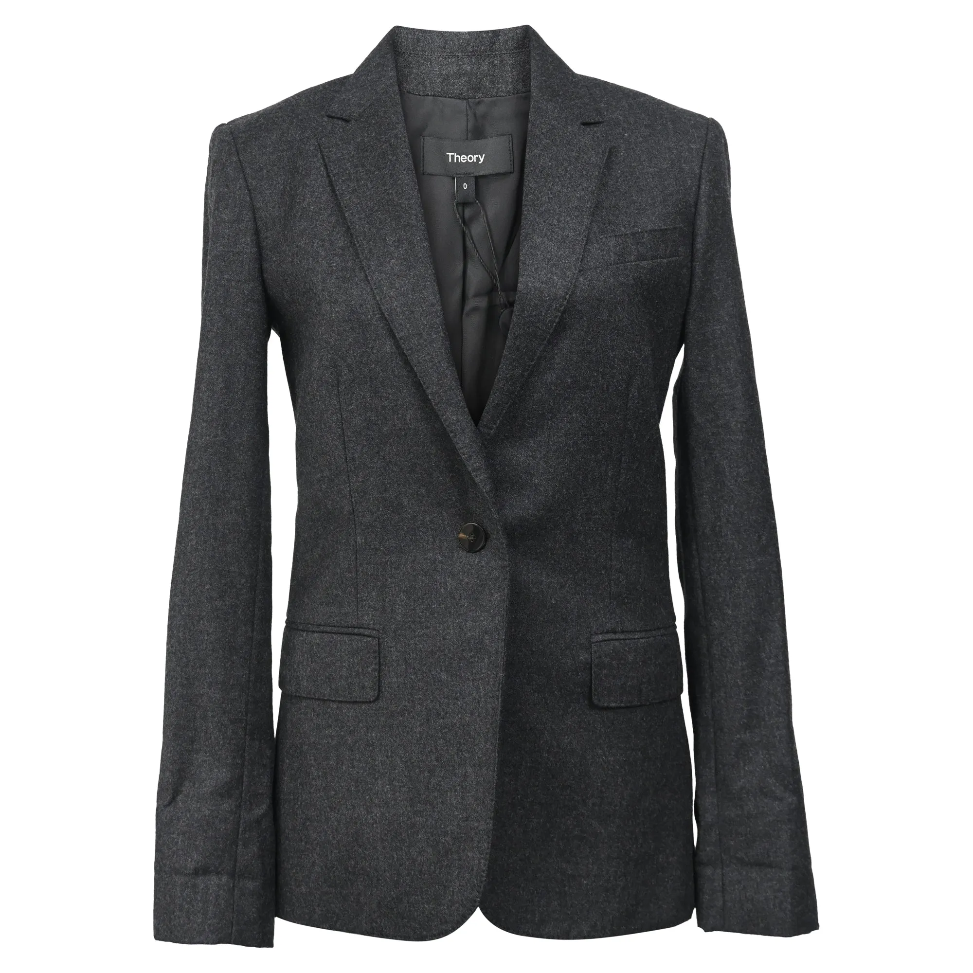 Theory Suit Jacket in Grey Wool