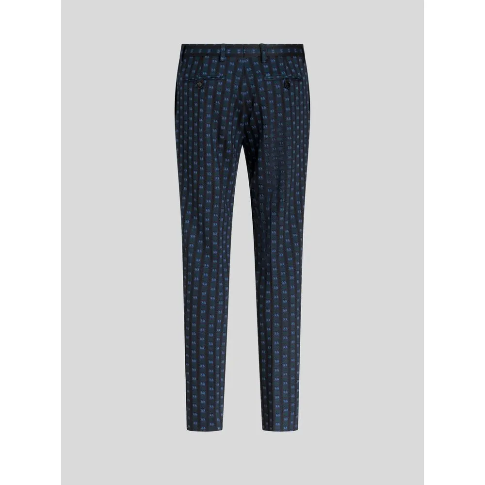 TROUSERS WITH TIE PRINT PATTERN