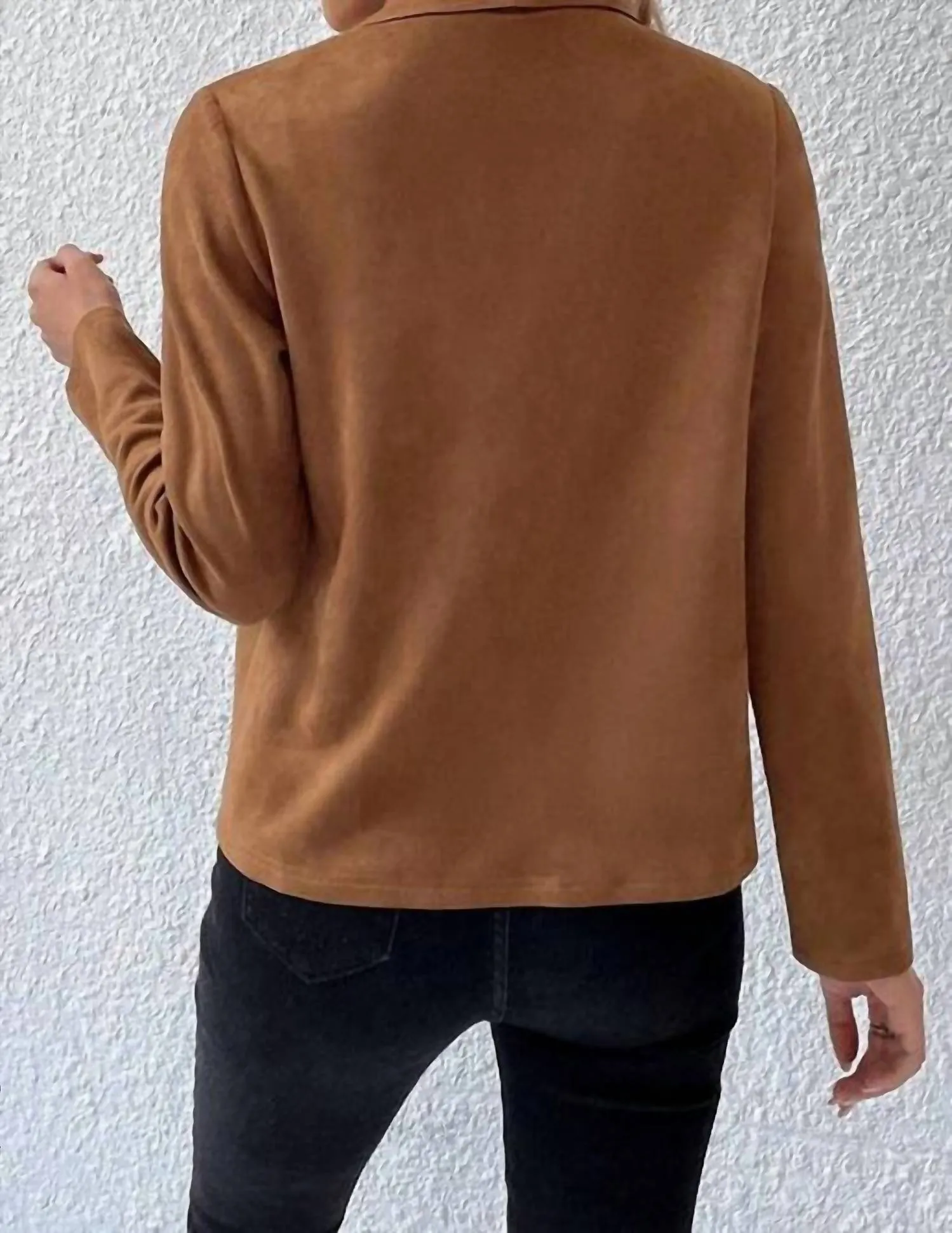 Waterfall Open Jacket In Cinnamon