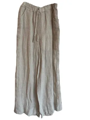 Wide Leg Trouser In Natural