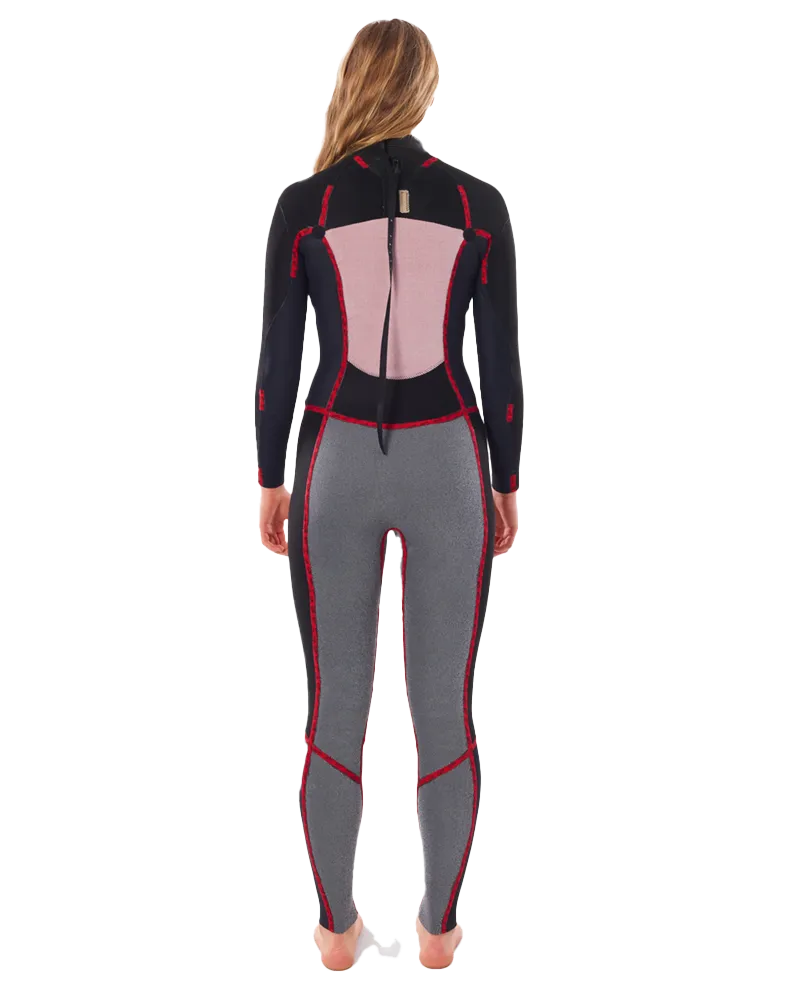 Womens Dawn Patrol 5/3mm Back Zip Wetsuit in Black
