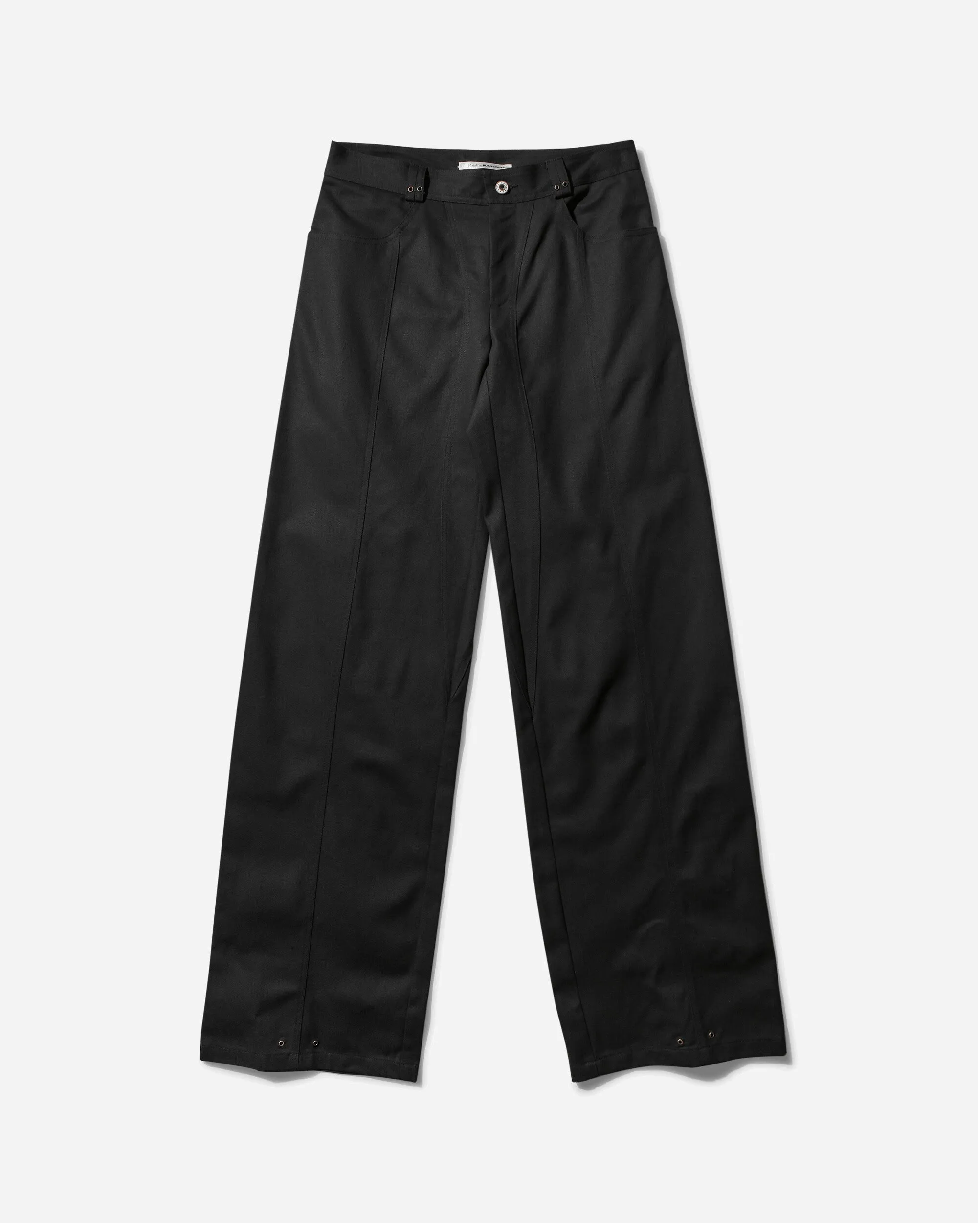 Women's Panelled Eyelets Trousers Black