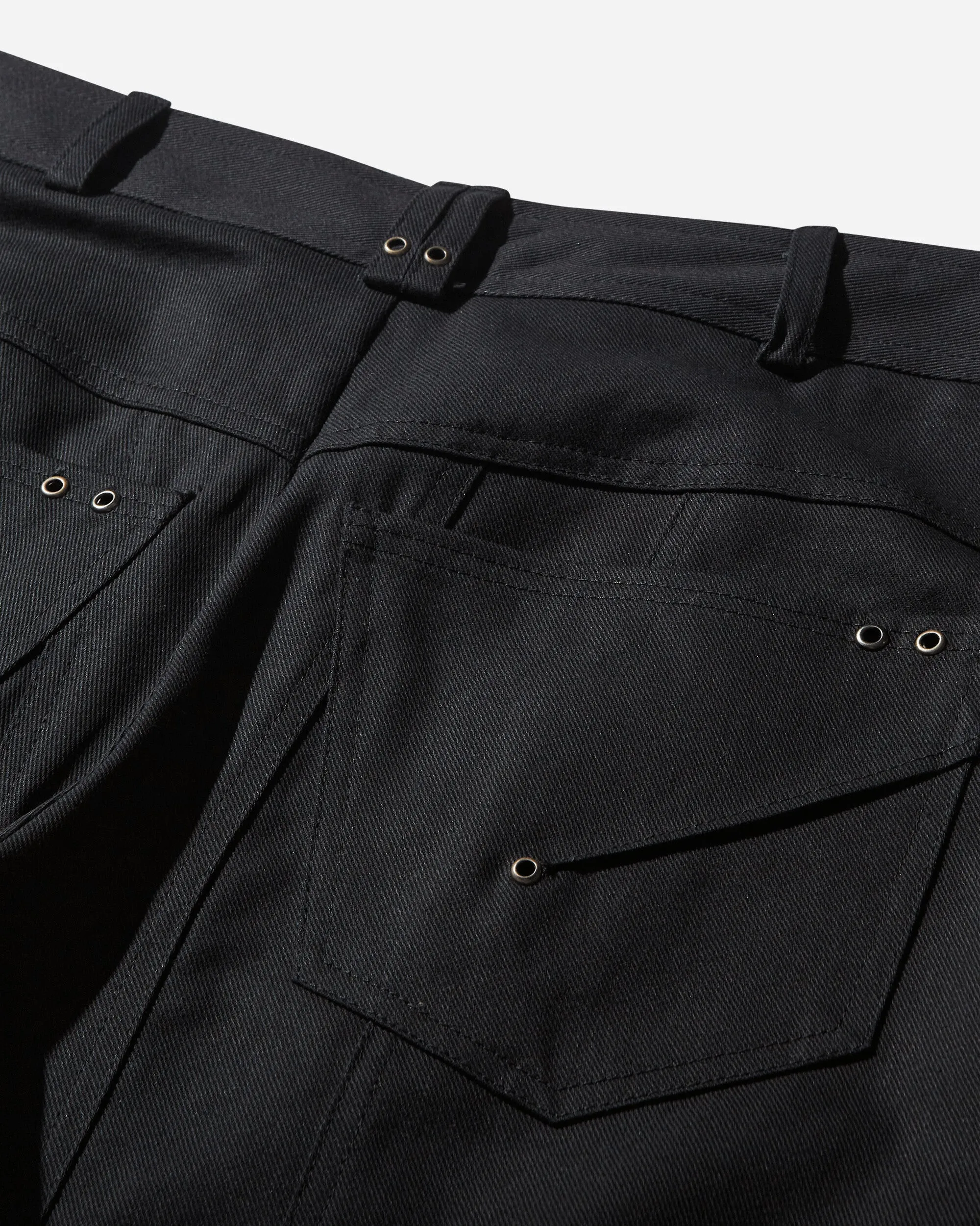 Women's Panelled Eyelets Trousers Black