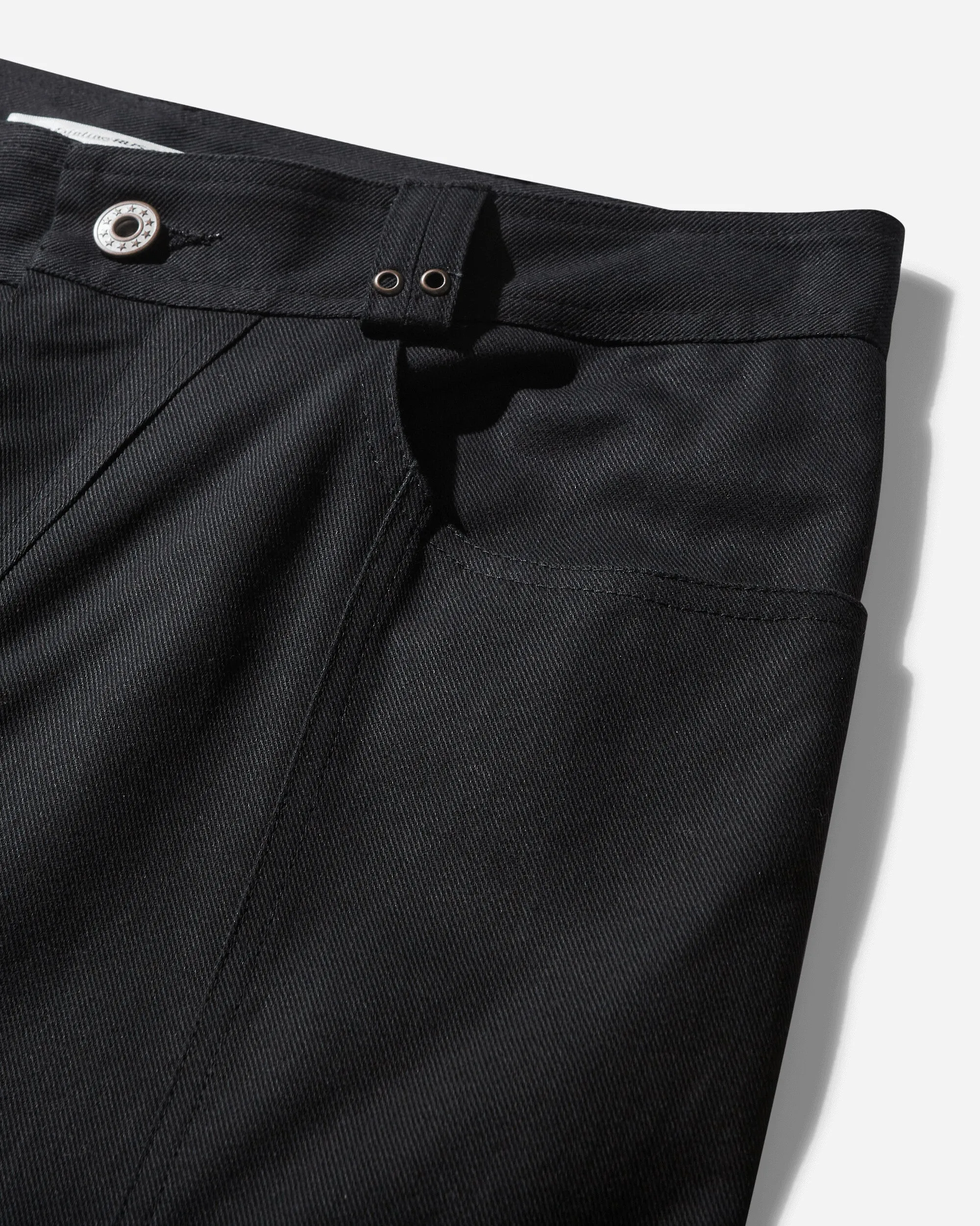 Women's Panelled Eyelets Trousers Black